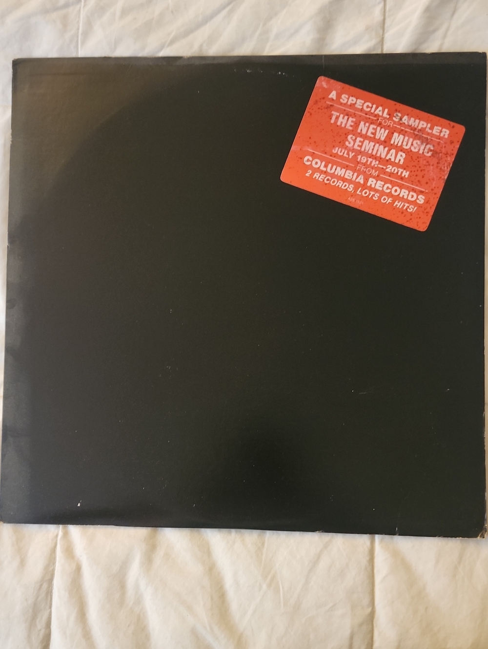 Columbia Black Vinyl Record Sleeve with Red Promotional Sticker New Music VG++82